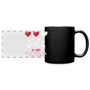 Pixel des dégâts émotionnels - Mug panoramique uni - noir - Devant