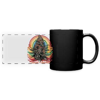 Sunset Sherbet - Panorama-Tasse farbig - Schwarz - Vorne
