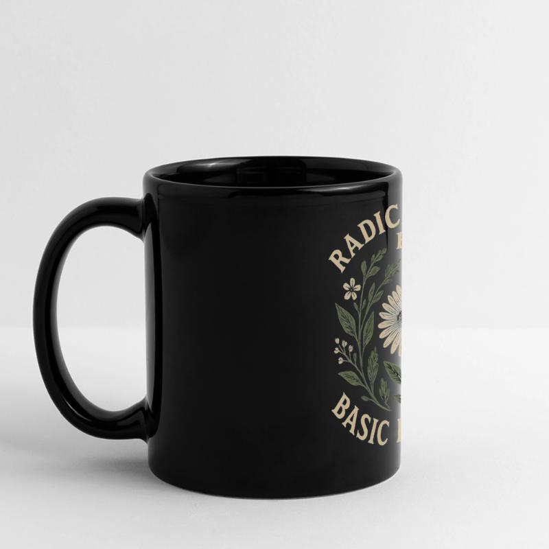 Radicalized by Basic Decency Statement Trend Full Colour Panoramic Mug