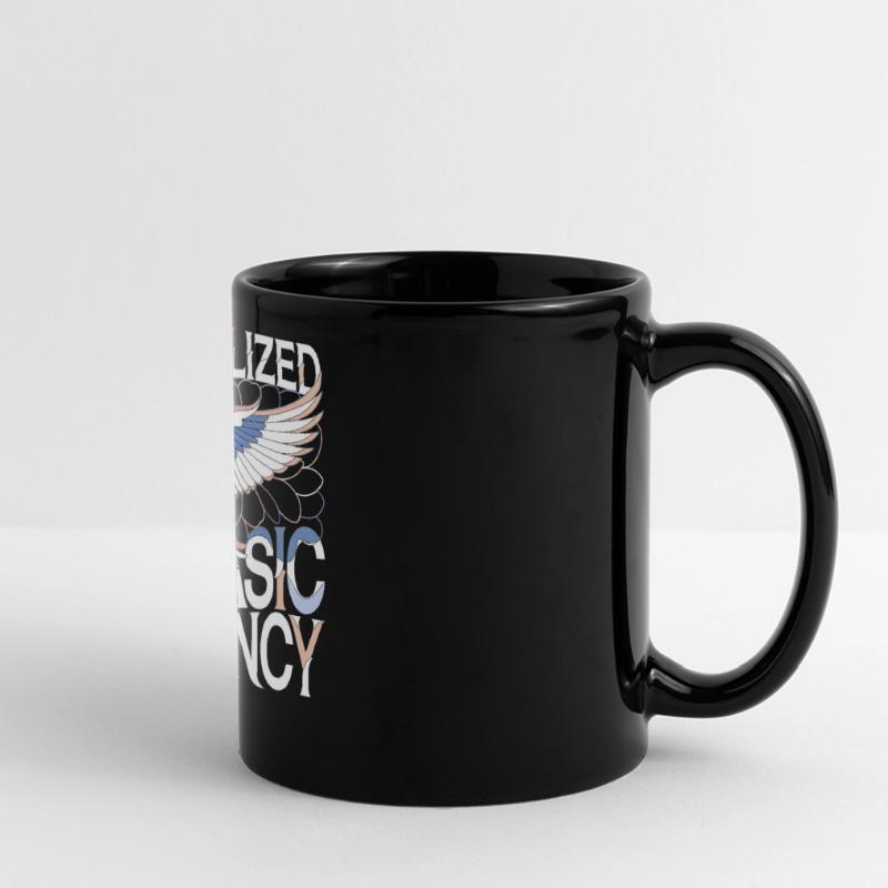 Radicalized by Basic Decency Statement Kunst Panorama-Tasse farbig