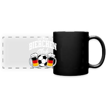Lecker Bierchen Club - Fußball Deutschland - Panorama-Tasse farbig - Schwarz - Vorne