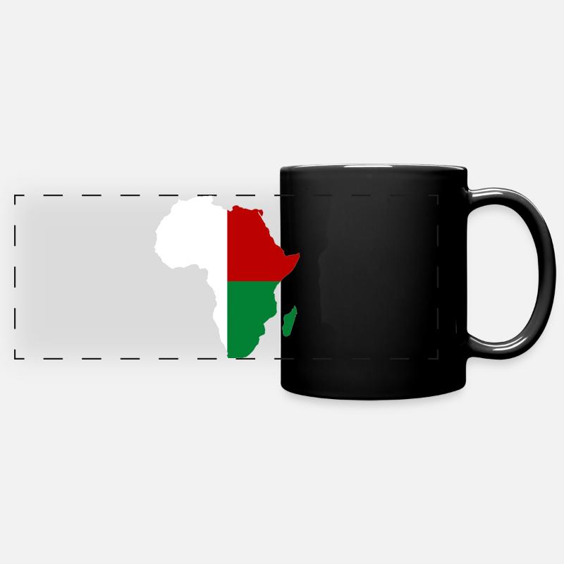 Drapeau de Madagascar Afrique - Mug panoramique uni - noir
