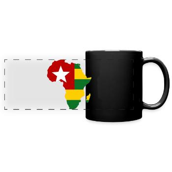 Togo_Flagge_Afrika - Mug panoramique uni - noir - Devant