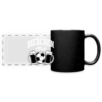 Lecker Bierchen Club Fußball - Panorama-Tasse farbig - Schwarz - Vorne