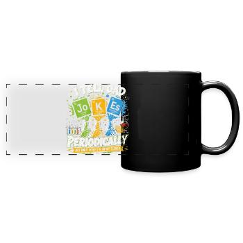 Ich erzähle Daddad-Witze ab und zu | Humorwissenschaft - Panorama-Tasse farbig - Schwarz - Vorne