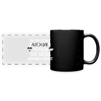 Ace Pride Asexuell Herz Geschenk LGBTQ Asexuell - Panorama-Tasse farbig - Schwarz - Vorne