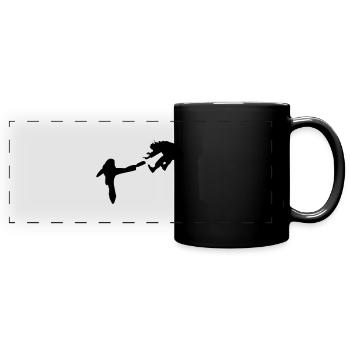 Kampf - Panorama-Tasse farbig - Schwarz - Vorne