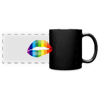 Gay Pride - Panorama-Tasse farbig - Schwarz - Vorne