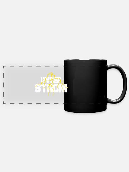Unter Strom - Panorama-Tasse farbig - Schwarz