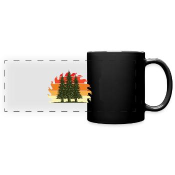 Tronçonneuse Axt Förster Bûcheron scie chaîne - Mug panoramique uni - noir - Devant
