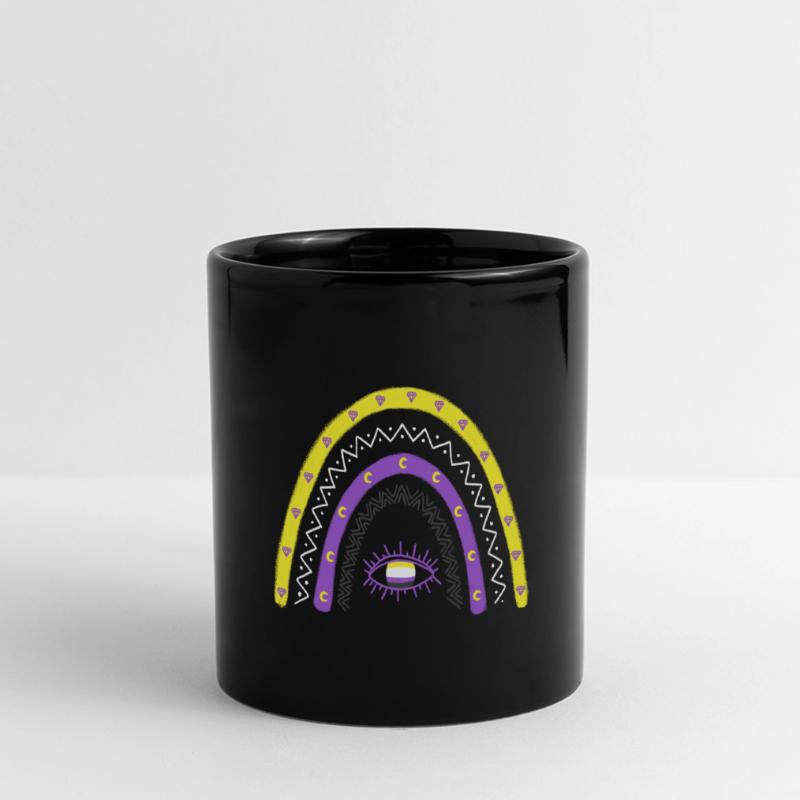 LGBTQ Nonbinary Rainbow Nonbinary Pride Full Colour Panoramic Mug