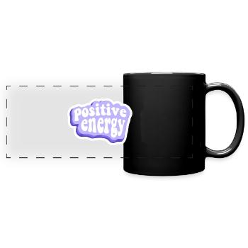 Sprüche - Panorama-Tasse farbig - Schwarz - Vorne