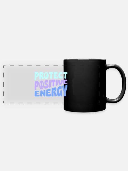 Protéger l’énergie positive - Mug panoramique uni - noir