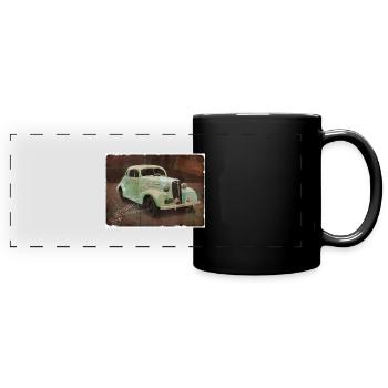 Vintage Car - Full Colour Panoramic Mug - black - Front