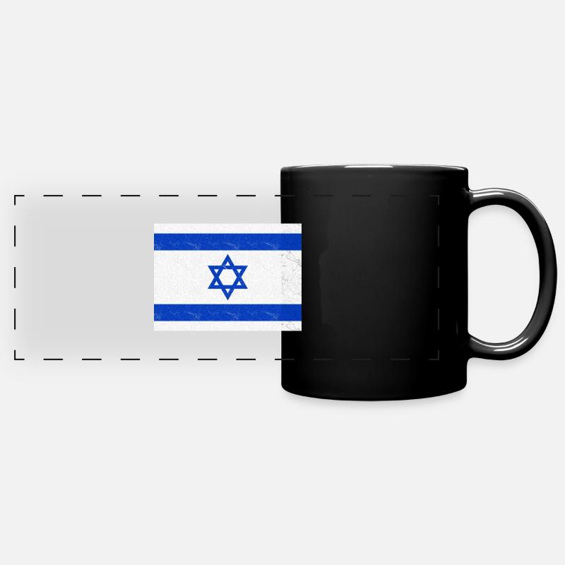 Israel Flag - Full Colour Panoramic Mug - black