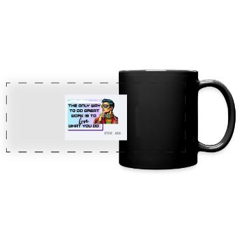 Aimez ce que vous faites – Retro Pop Art Design - Mug panoramique uni - noir - Devant