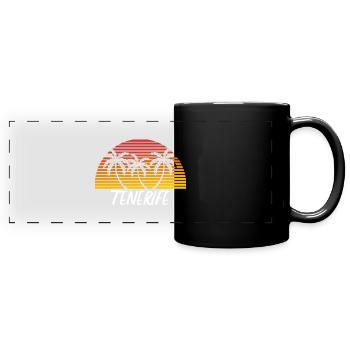 Teneriffa - Panorama-Tasse farbig - Schwarz - Vorne