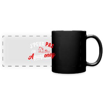 T-Shirt Ich kann kein Aquapony haben - Panorama-Tasse farbig - Schwarz - Vorne