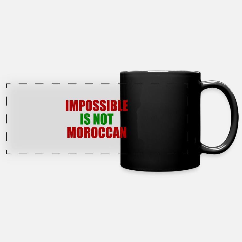 impossible is not moroccan - Full Colour Panoramic Mug - black