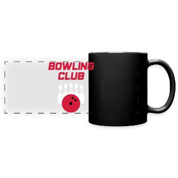 Bowling Club (bowling pins, bowling ball) - Mug panoramique uni - noir - Devant