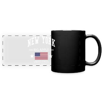 Ville de New York - Mug panoramique uni - noir - Devant