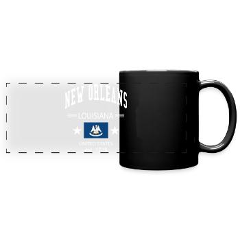 New Orleans - Panorama-Tasse farbig - Schwarz - Vorne