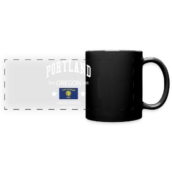 Portland - Panorama-Tasse farbig - Schwarz - Vorne