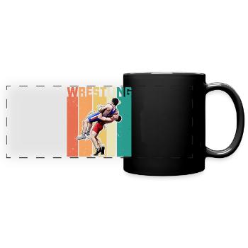 Arts Martiaux Lutte Lutte Lutte - Mug panoramique uni - noir - Devant