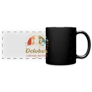 Octobre 1977 - Anniversaire en octobre 1977 - Mug panoramique uni - noir - Devant