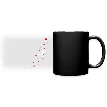 Love Bouldern Klettern Freeclimbing Kletterer Fun - Panorama-Tasse farbig - Schwarz - Vorne