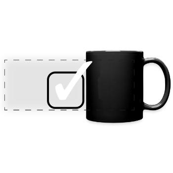 hook symbol - Full Colour Panoramic Mug - black - Front