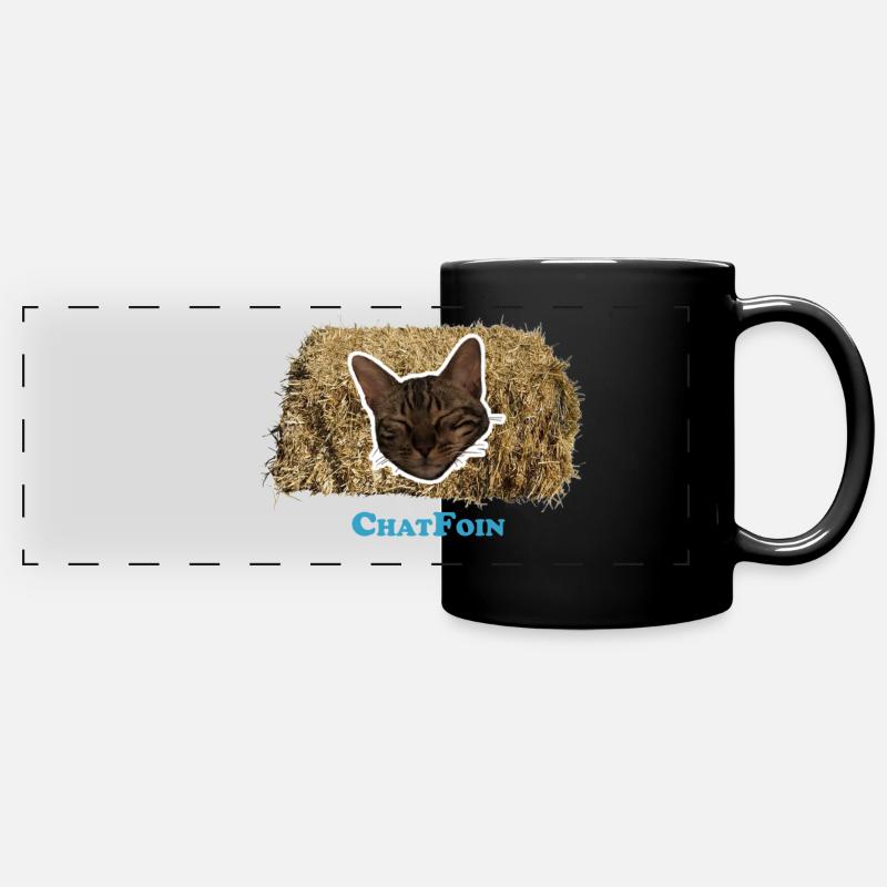 chatfoin - Mug panoramique uni - noir