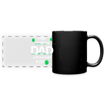 walking dad kid proud dad child - Panorama-Tasse farbig - Schwarz - Vorne