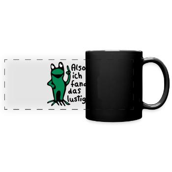 Frog + spell - Full Colour Panoramic Mug - black - Front