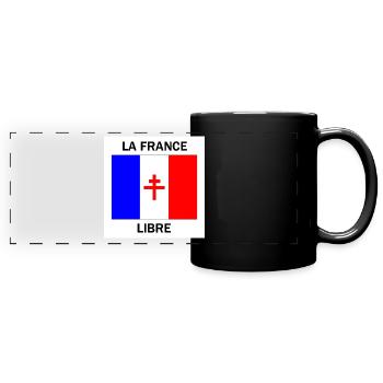 Kostenlose Frankreich - Panorama-Tasse farbig - Schwarz - Vorne