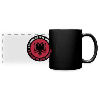 001 Albania - Panorama-Tasse farbig - Schwarz - Vorne