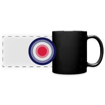 Modern Mod Target - Panorama-Tasse farbig - Schwarz - Vorne