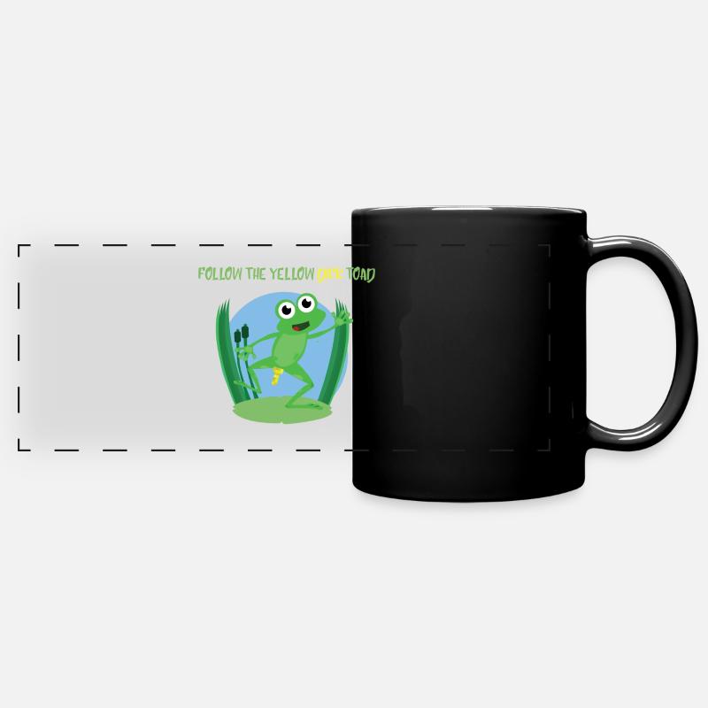 Suivez le crapaud jaune - Mug panoramique uni - noir