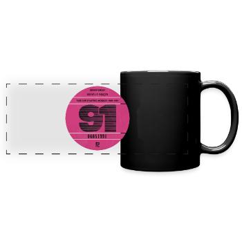 Vignette automobile 1991 - Mug panoramique uni - noir - Devant