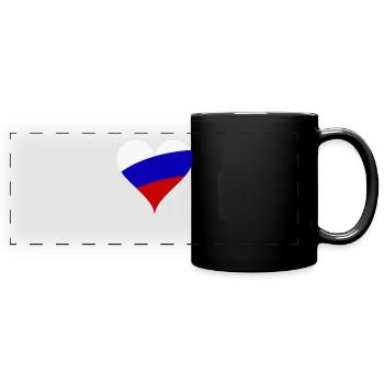 RUSSLAND RUSSIA VATERLAND HERZ GESCHENK T-SHIRT - Panorama-Tasse farbig - Schwarz - Vorne