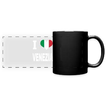I Love Italy VENEZIA - Panorama-Tasse farbig - Schwarz - Vorne