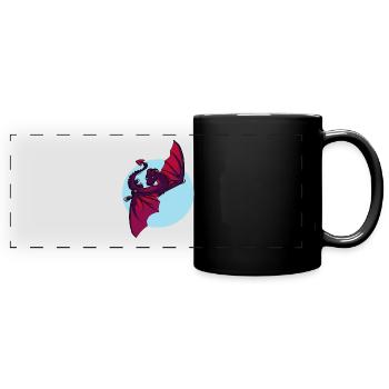 Herr Dragounet - Panorama-Tasse farbig - Schwarz - Vorne