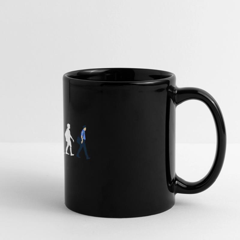 Postbote Evolution geschenk job beruf post brief Panorama-Tasse farbig