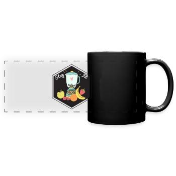 Restez en forme - Mug panoramique uni - noir - Devant