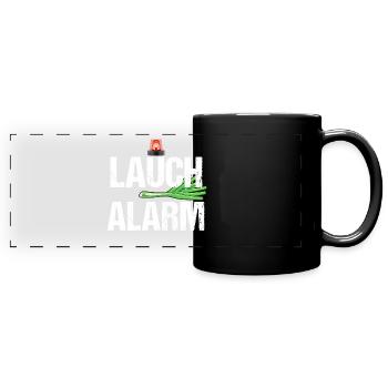 Lauch Alarm Witzige Lustige Sprüche Spast Geschenk - Panorama-Tasse farbig - Schwarz - Vorne