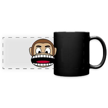 Monkey Face Gift - Full Colour Panoramic Mug - black - Front