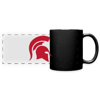 Spartan - Panorama-Tasse farbig - Schwarz - Vorne