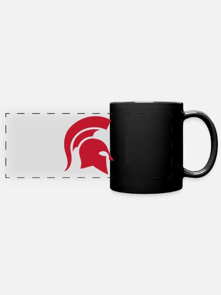 Spartan - Panorama-Tasse farbig - Schwarz