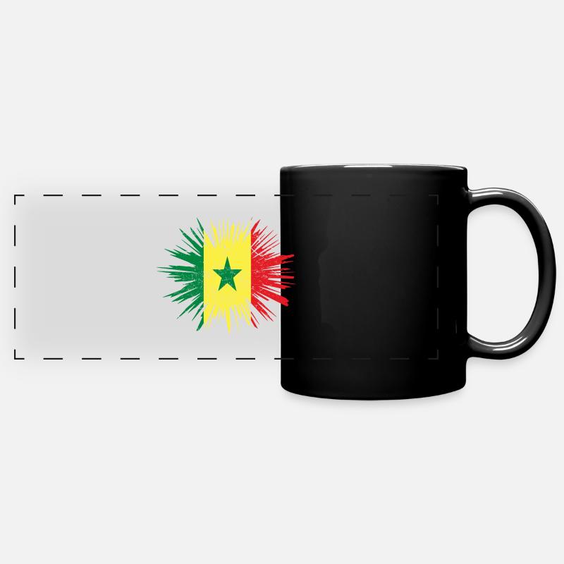 Geschenk Splatter Land Roots Senegal - Panorama-Tasse farbig - Schwarz