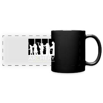 Archery bow sport bow crossbow gift - Full Colour Panoramic Mug - black - Front